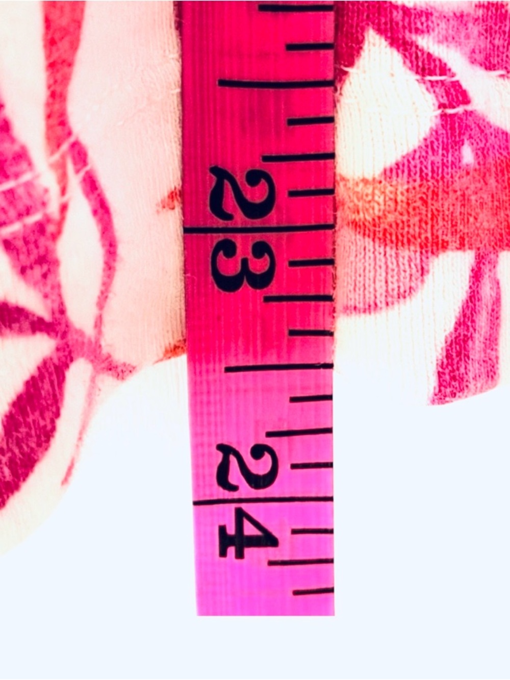 Croft & Barrow Pink and Orange Leaf Print Short Sleeve Top - Picture 6 of 8